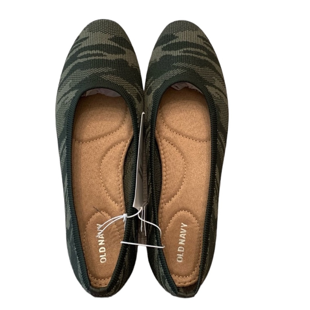 Old Navy Memory Foam Green Camo Causal Flats size 8